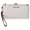 Michael Kors Jet Set Double Zip Wristlet Phone Wallet Vanilla MK Michael Kors Wallets